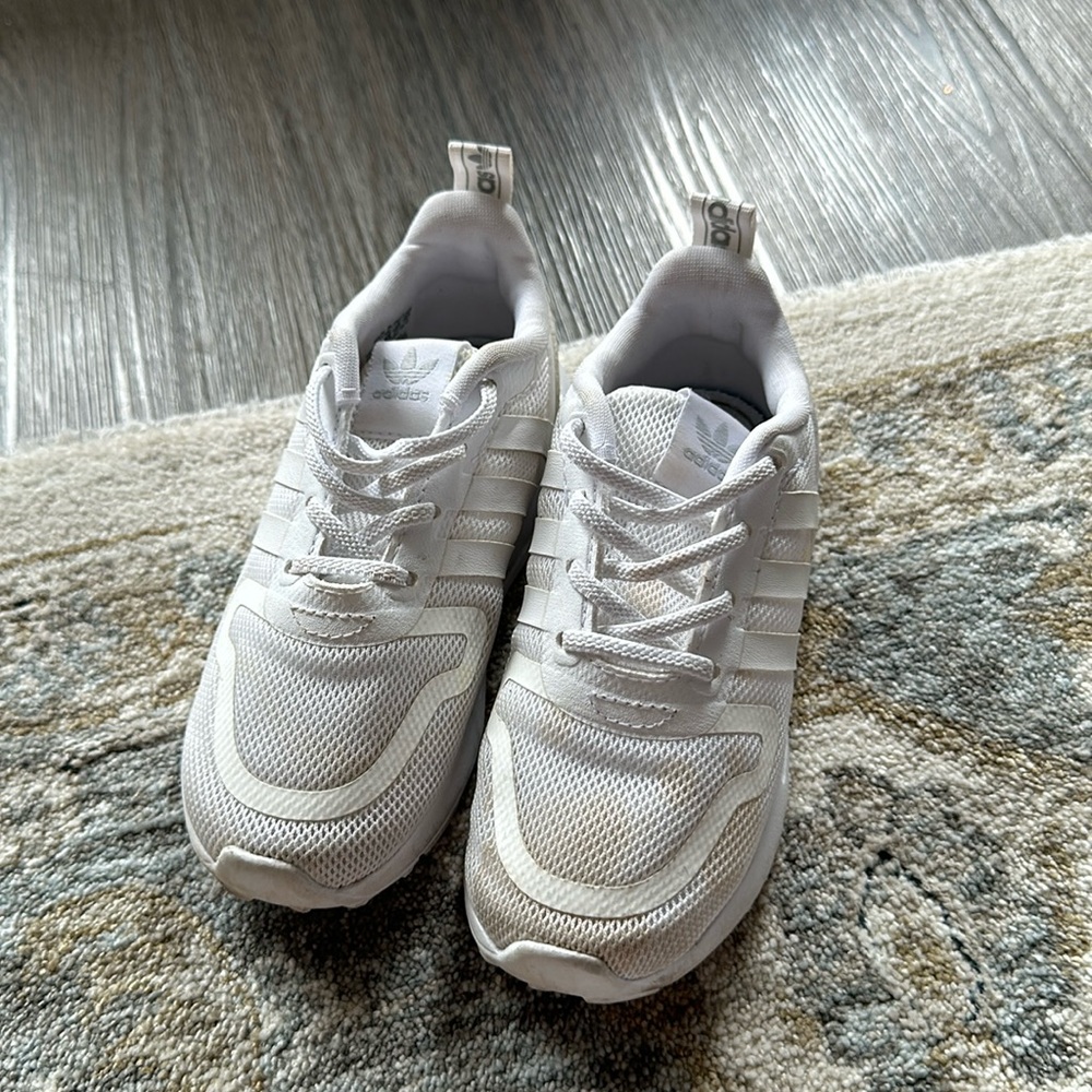 Toddler white ADIDAS sneakers